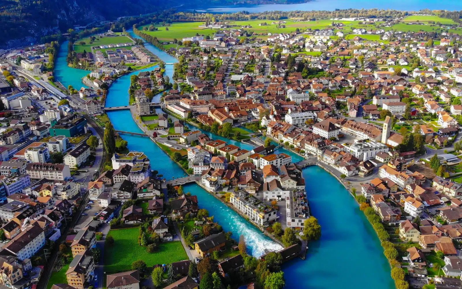 Vue sur la ville d'Interlaken