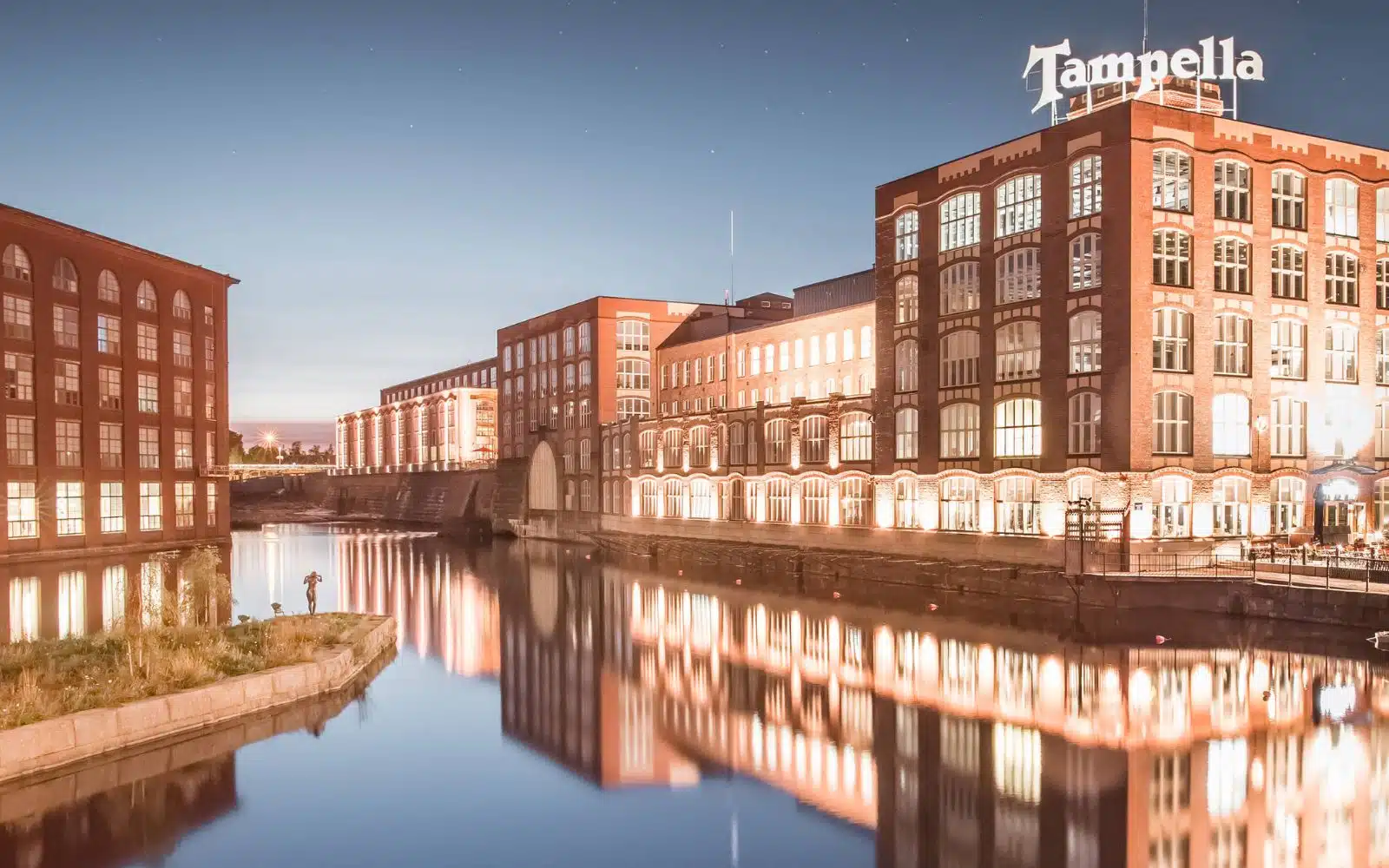 Ville de Tempere de nuit